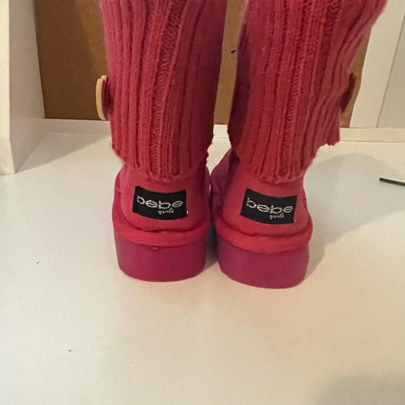 Pink kids BEBE boots with light up soles.  Size 9 - Picture 9 of 9